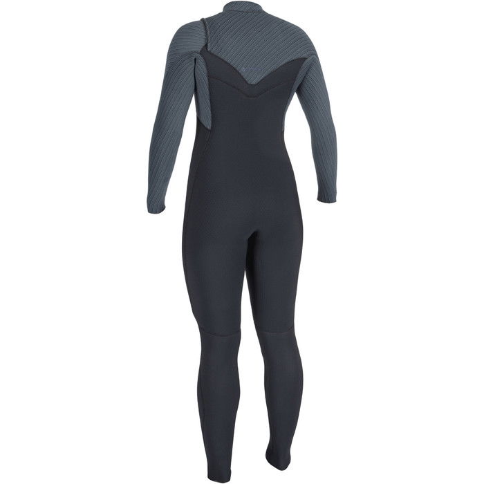 2024 O'Neill Mujer Blueprint 5/4+mm Chest Zip Neopreno 5542 - Black / Shade